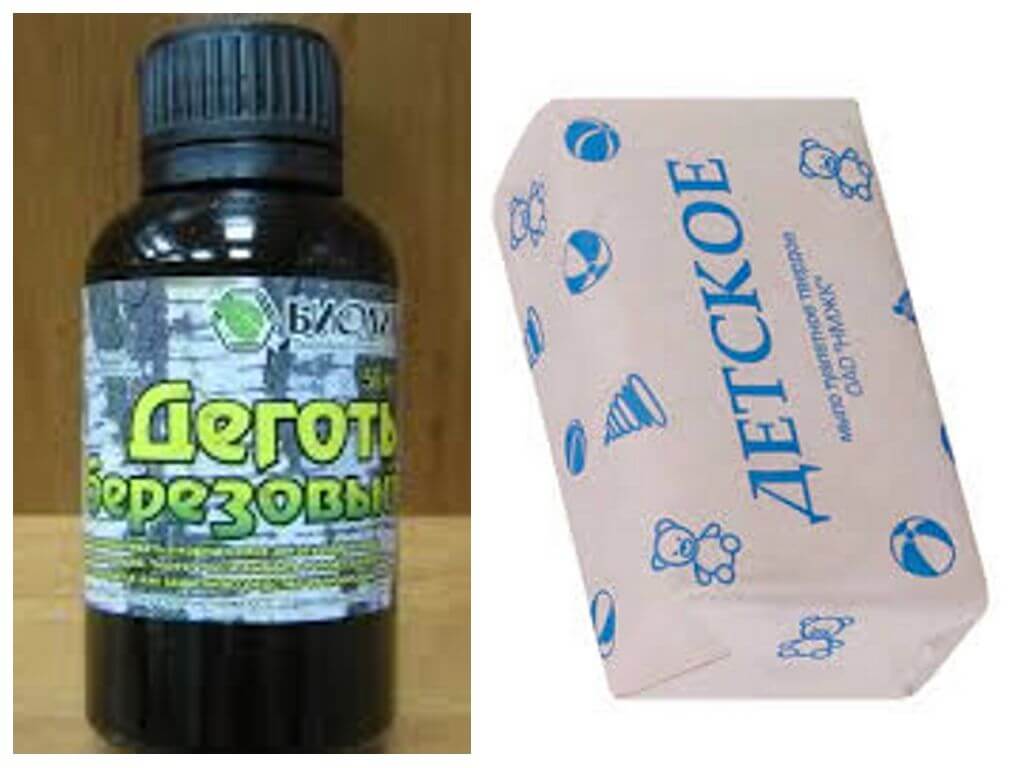 Savon pour bébé et goudron de bouleau