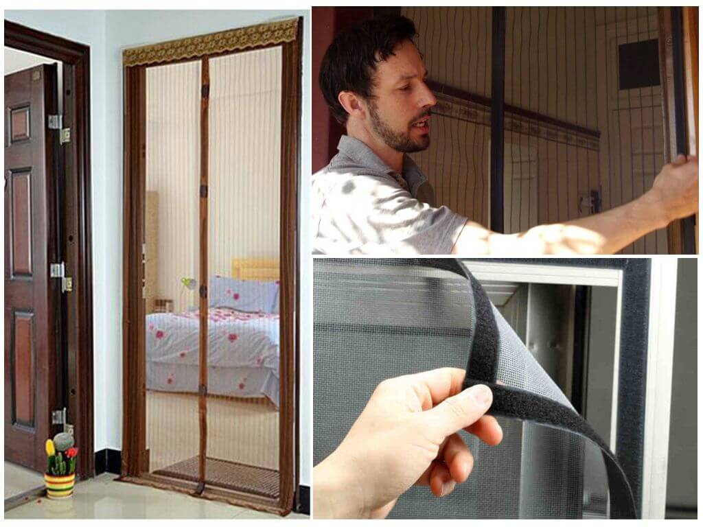 Installation de moustiquaires sur la porte