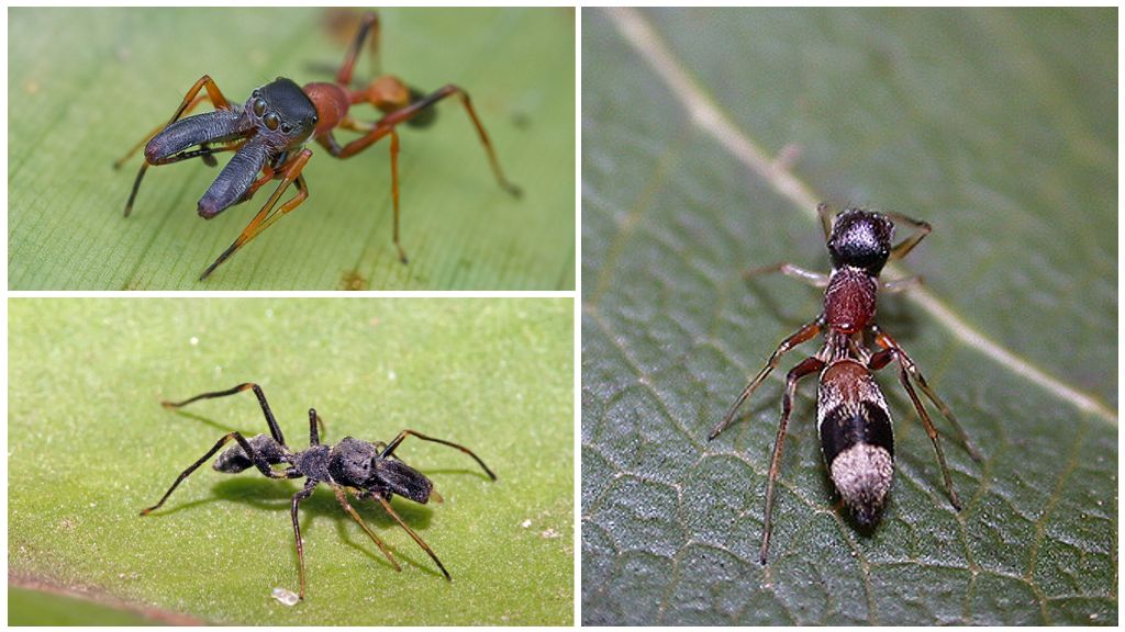 Araignées de cheval Myrmarachne plataleoides